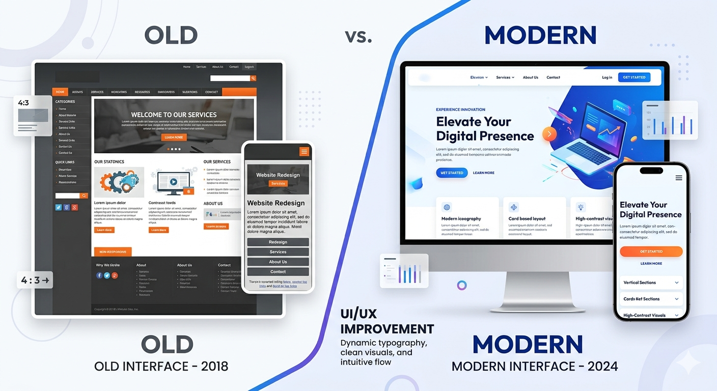 website revamping modern design and performance improvement